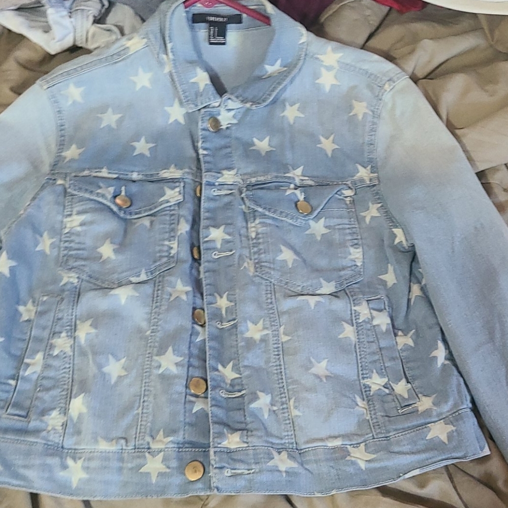 Forever 21 cropped denim jacket